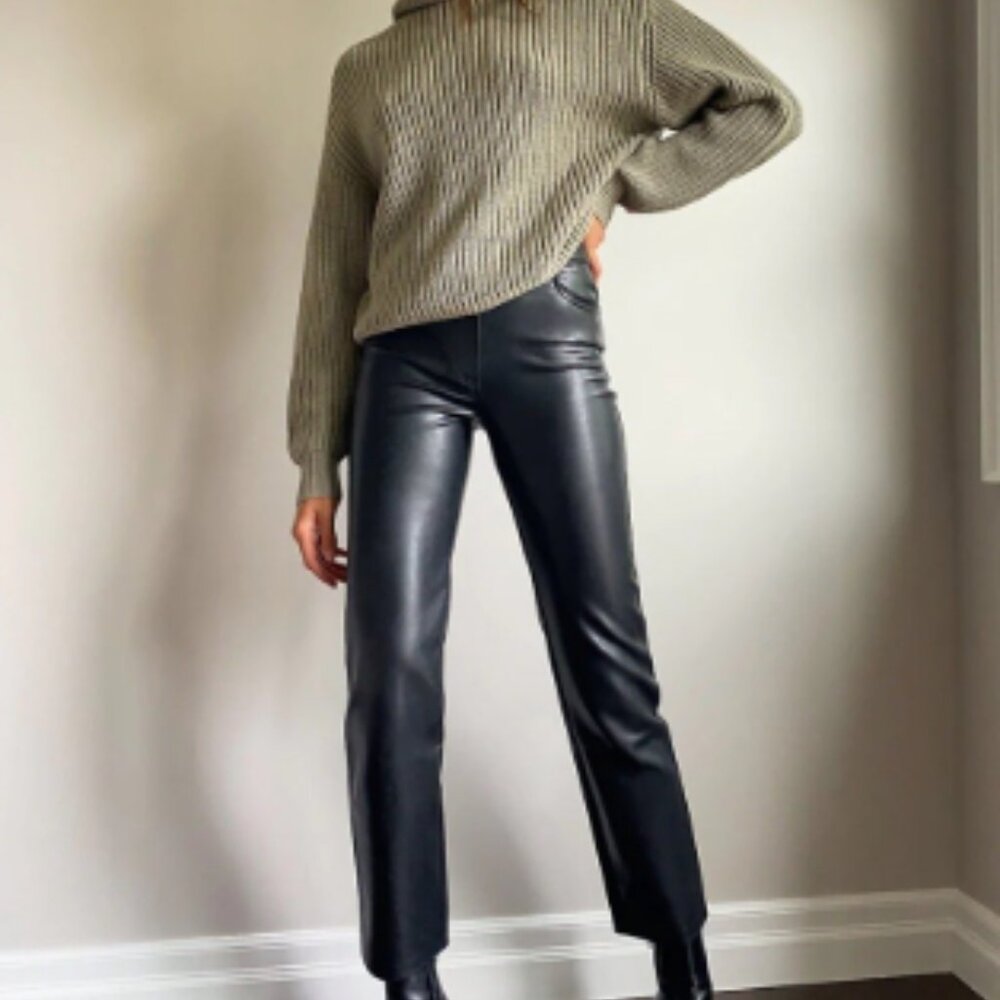 Wilfred The‎ Melina Black Faux Leather Pants Size 2